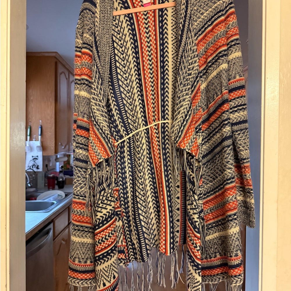 No Boundaries Multicolor Patterned Cardigan